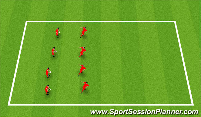 Football/Soccer Session Plan Drill (Colour): Warm Up