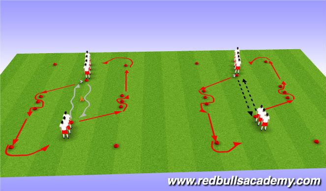 Football/Soccer Session Plan Drill (Colour): Dynamic Warm Up