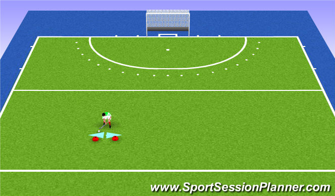 Hockey Session Plan Drill (Colour): Drag Test