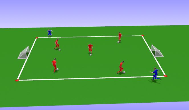 Football/Soccer Session Plan Drill (Colour): Shark Attack