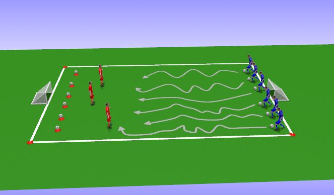 Football/Soccer Session Plan Drill (Colour): Treasure Hunt