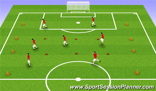 Football/Soccer Session Plan Drill (Colour): 3 Zone Game