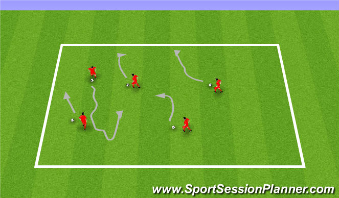 Football/Soccer Session Plan Drill (Colour): Warm UP