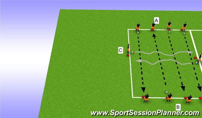 Football/Soccer Session Plan Drill (Colour): Timing of the Pass