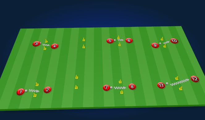 Football/Soccer Session Plan Drill (Colour): Skill - Passing