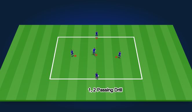 Football/Soccer Session Plan Drill (Colour): 1, 2 Passing Drill