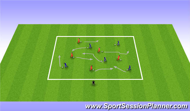 Football/Soccer Session Plan Drill (Colour): Traffic Lights