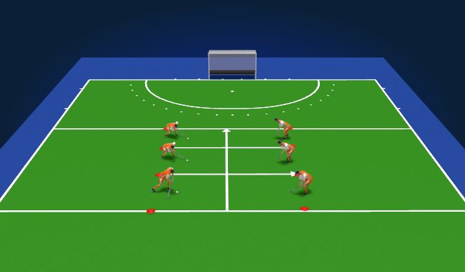 Hockey Session Plan Drill (Colour): Pass to Score