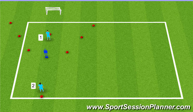 Football/Soccer Session Plan Drill (Colour): Moving into Space