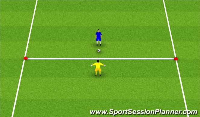 Football/Soccer Session Plan Drill (Colour): 1v1 - Lateral movements