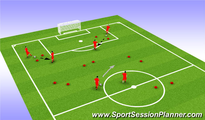 Football/Soccer Session Plan Drill (Colour): Warmup