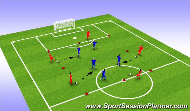 Football/Soccer Session Plan Drill (Colour): Passing Windows