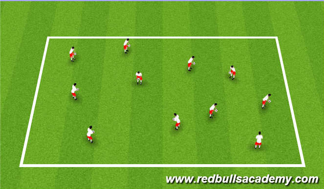 Football/Soccer Session Plan Drill (Colour): Juggling / Dynamics