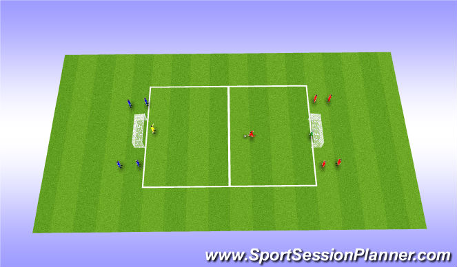 Football/Soccer Session Plan Drill (Colour): Overload to scoring chance