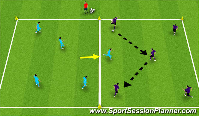 Football Soccer U12 Boys Practice 2 Tactical Attacking Principles Moderate