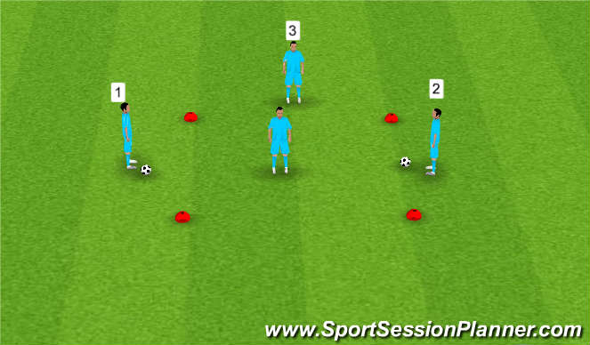 Football/Soccer Session Plan Drill (Colour): 3 out 1 in passing