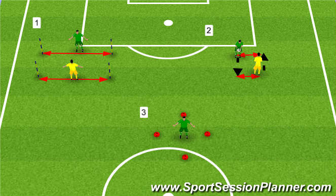 Football/Soccer Session Plan Drill (Colour): Warm-Up