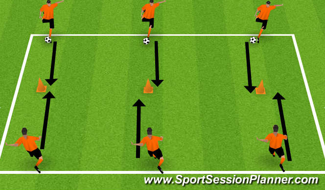Football/Soccer Session Plan Drill (Colour): Shooting Technique