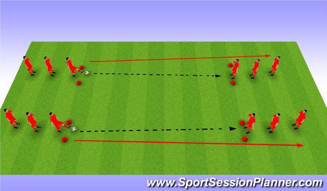 Football/Soccer Session Plan Drill (Colour): Warm up