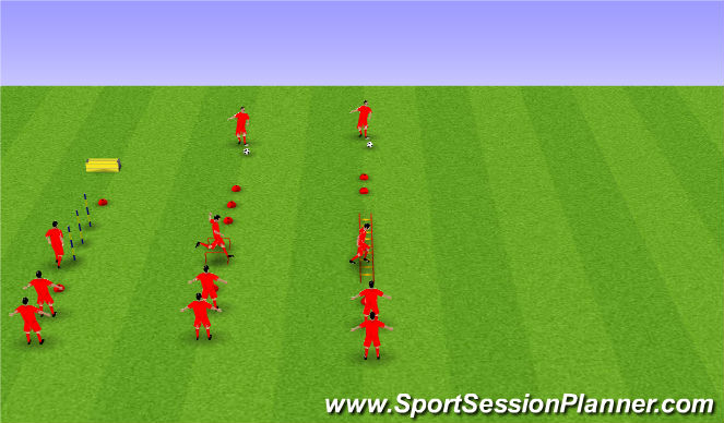 Football/Soccer Session Plan Drill (Colour): Warm-up