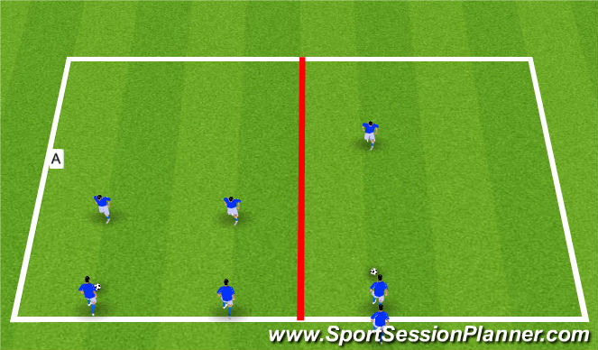 Football/Soccer Session Plan Drill (Colour): Technical Warm-up