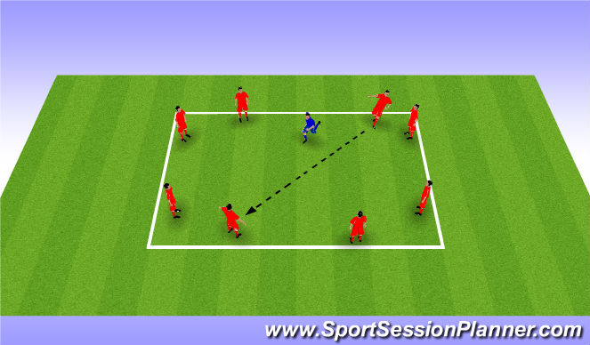 Football/Soccer Session Plan Drill (Colour): Warm-up (10 mins)