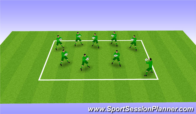 Football/Soccer Session Plan Drill (Colour): Handling exercises (5 mins)