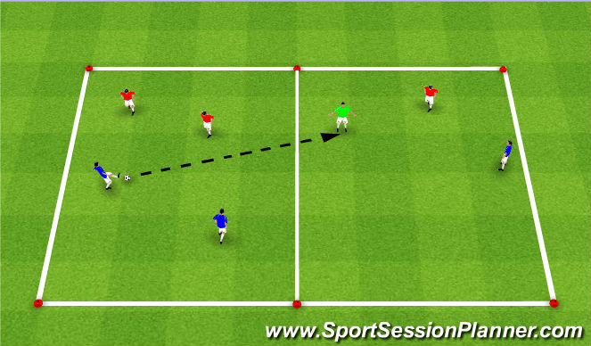 Football/Soccer Session Plan Drill (Colour): Stage 2