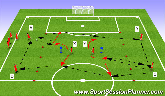 Football/Soccer: U12 switching play (Tactical: Switching play