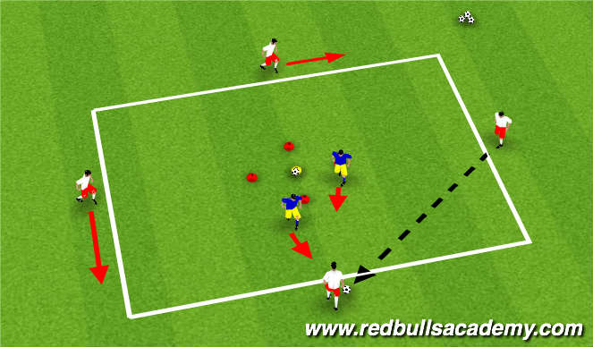 Football/Soccer Session Plan Drill (Colour): Warm Up II