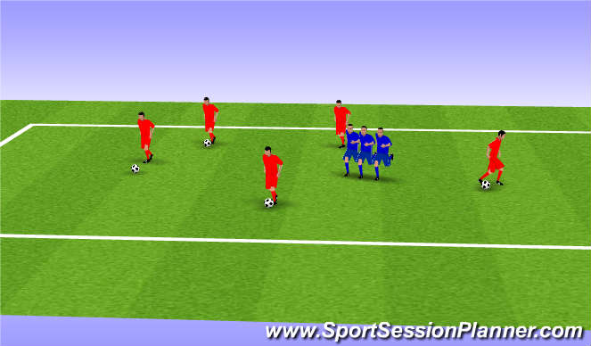 Football/Soccer Session Plan Drill (Colour): Chain Gang Game