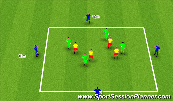 Football/Soccer Session Plan Drill (Colour): 1st Touch Skill Training