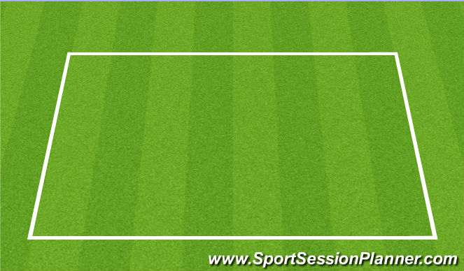 Football/Soccer Session Plan Drill (Colour): Groups of three passing and moving.