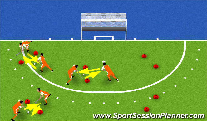 Hockey Session Plan Drill (Colour): warm up game 1