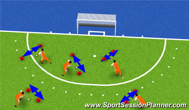 Hockey Session Plan Drill (Colour): warm up game 2