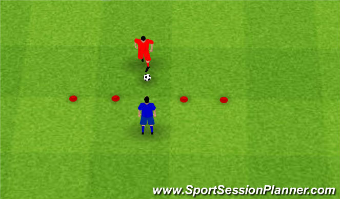Football/Soccer Session Plan Drill (Colour): 2 GATE GAME