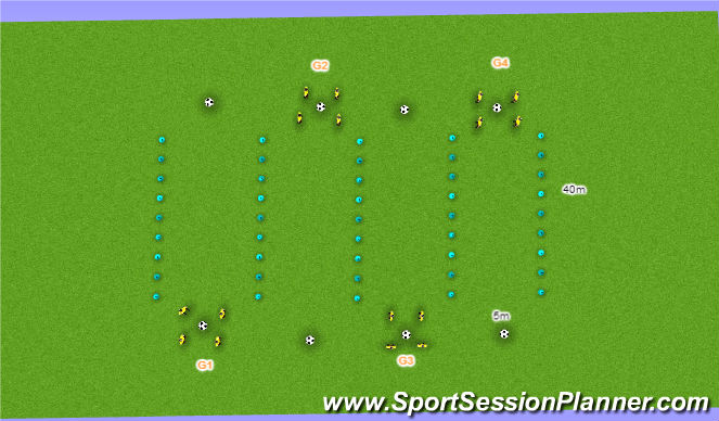 Football/Soccer Session Plan Drill (Colour): Conditioning (Cycle 1 Phase 4)