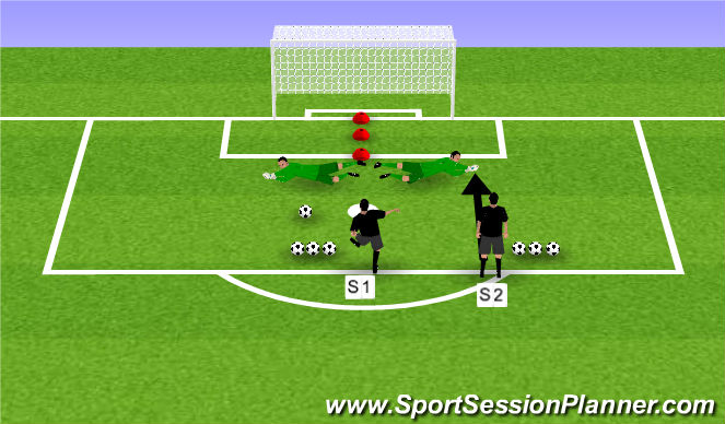 Football/Soccer Session Plan Drill (Colour): Recovery/ Low / Footwork