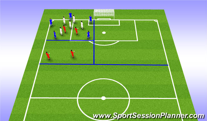 Football/Soccer Session Plan Drill (Colour): Rondo 5v5+4