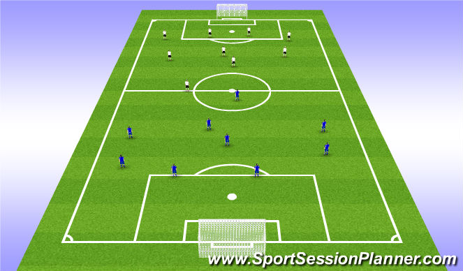 Football/Soccer Session Plan Drill (Colour): Final Game 9 v 9