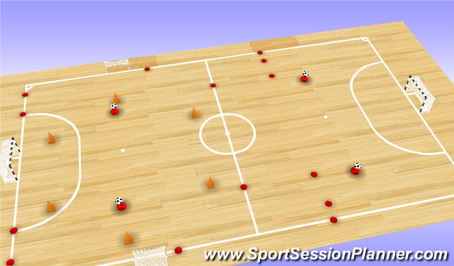 Futsal Session Plan Drill (Colour): Session Setup