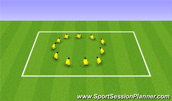 Football/Soccer Session Plan Drill (Colour): Step 5: Warm Down Stretches