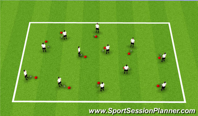 Football/Soccer Session Plan Drill (Colour): Ball Mastery 3