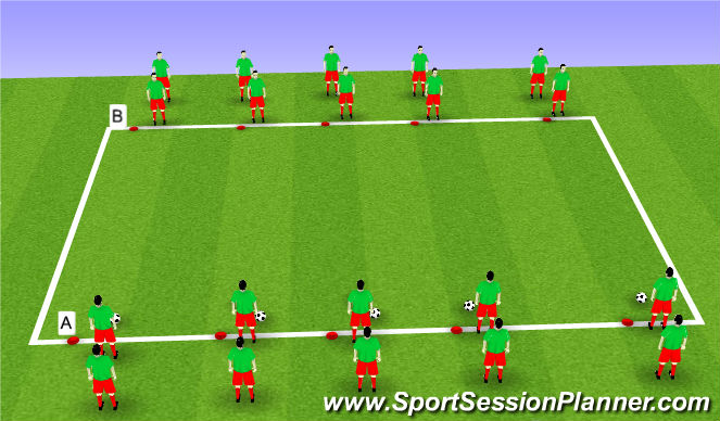 Football/Soccer Session Plan Drill (Colour): Step 1: Sprint/Fast Feet