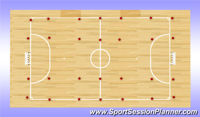 Futsal Session Plan Drill (Colour): Homerun