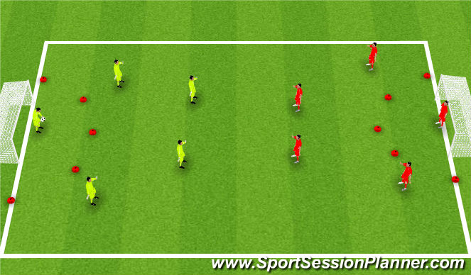 Football/Soccer Session Plan Drill (Colour): SSG - Futsal