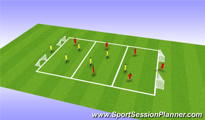 Football/Soccer Session Plan Drill (Colour): 1st Touch Skill Training