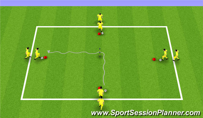 Football/Soccer Session Plan Drill (Colour): Warm up : Cogi Training