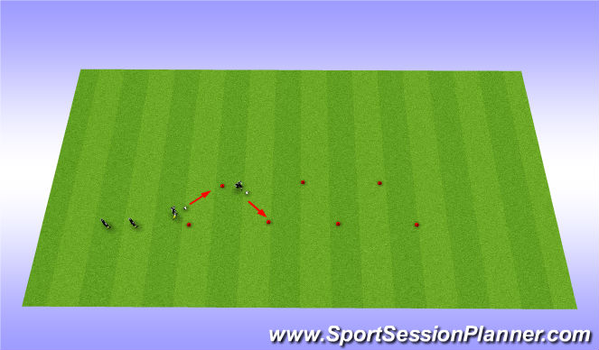 Football/Soccer Session Plan Drill (Colour): Dibbling warm-up