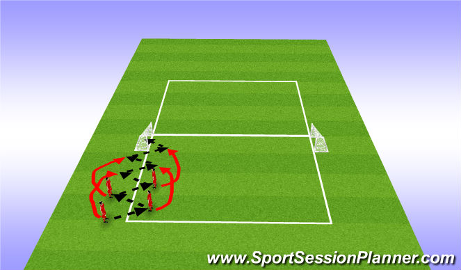 Football/Soccer Session Plan Drill (Colour): Skill Intro One touch movement